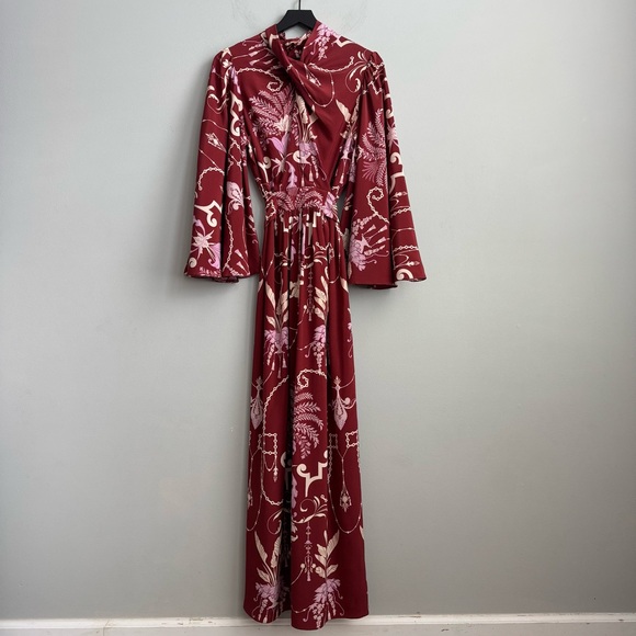 NEW Johanna Ortiz Hanging Plants Silk Tunic Dress - Size 4 - Picture 3 of 15